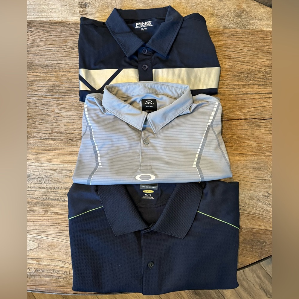3 New Golf Shirts XL